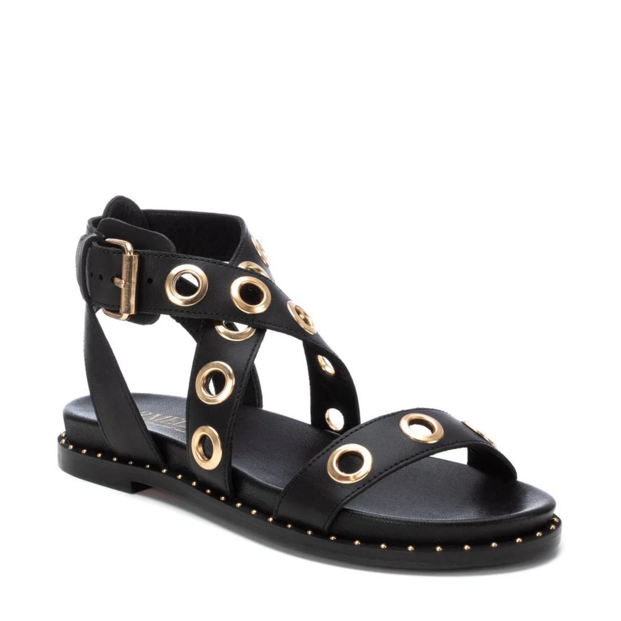 SANDALIA OJETES NEGRO 162389