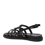 SANDALIA PLANA TACHAS NEGRO 162392