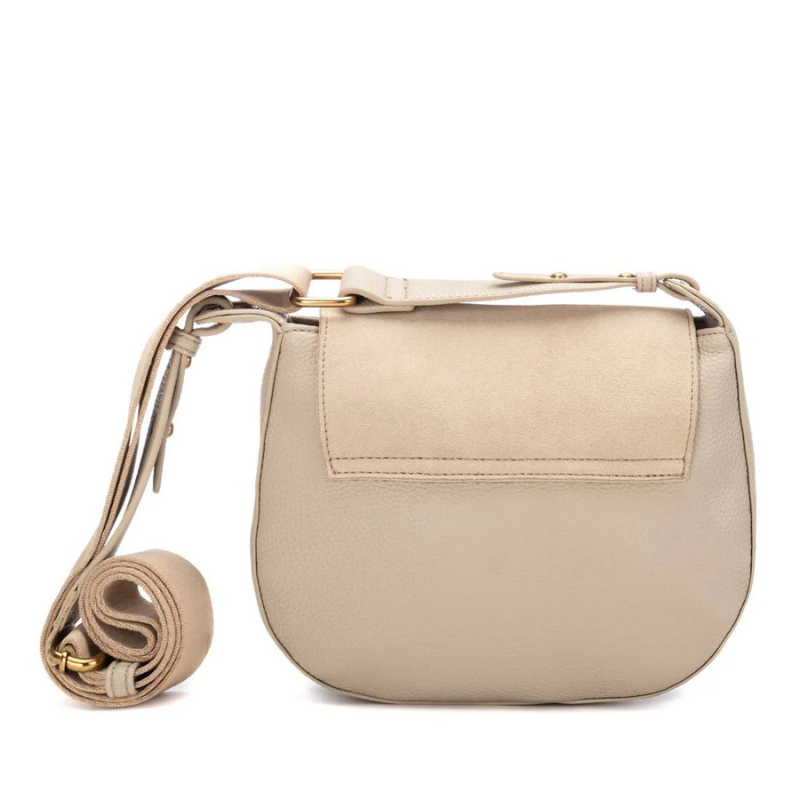BANDOLERA SOLAPA HEBILLA BEIGE