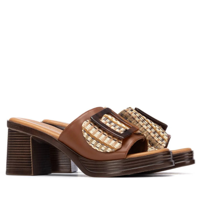 SANDALIA PALA TACON CAMEL 175028