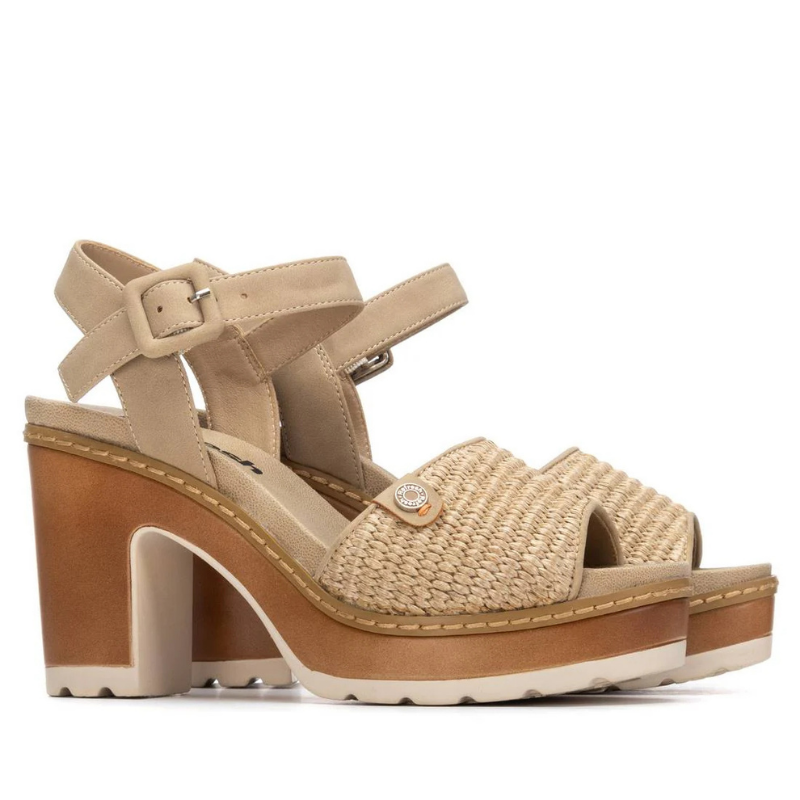 SANDALIA TACON RAFIA TAUPE 175281