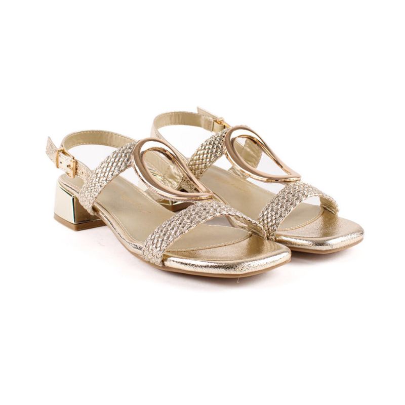 SANDALIA APLIQUE ORO 145493