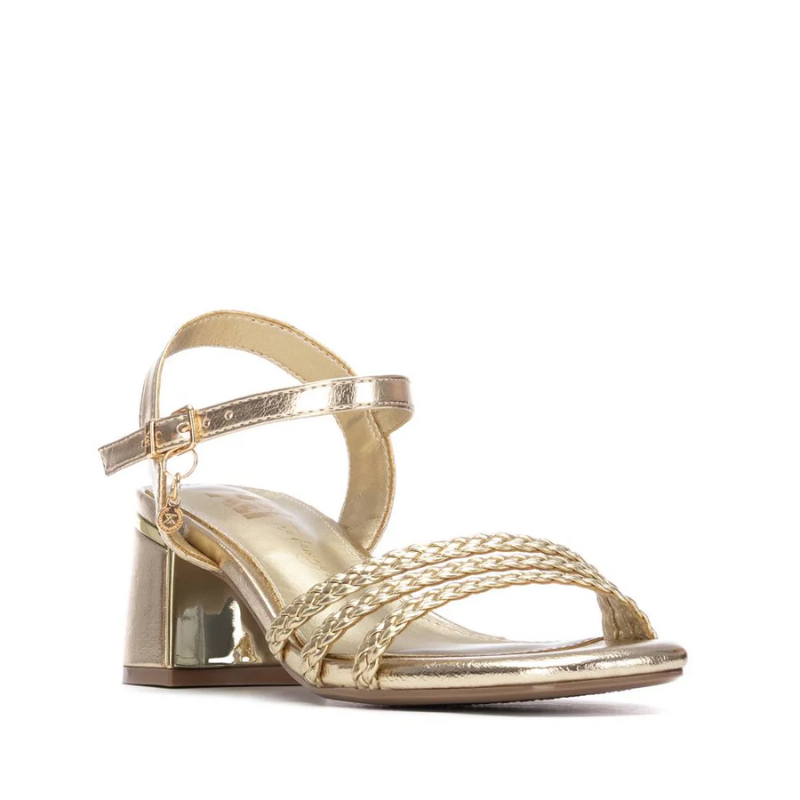 SANDALIA TIRAS TRENZADAS ORO 145439
