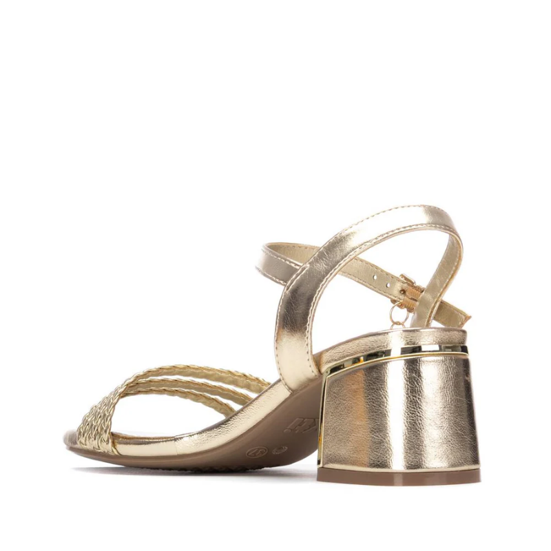 SANDALIA TIRAS TRENZADAS ORO 145439