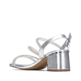 SANDALIA TIRAS STRASS PLATA 145260