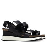 SANDALIA CUÑA VELCROS NEGRO 145254