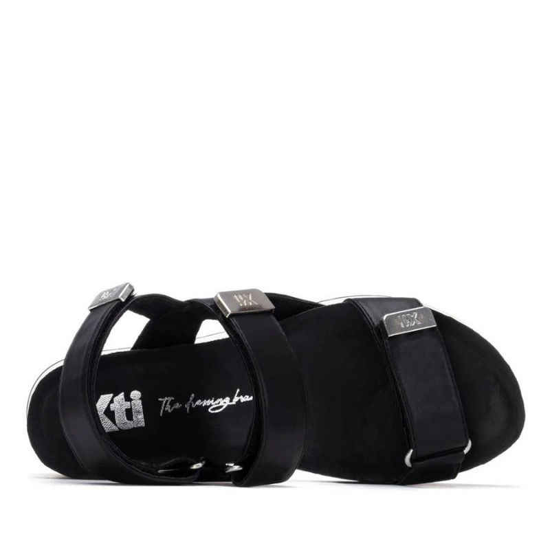 SANDALIA CUÑA VELCROS NEGRO 145254