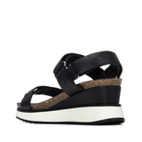 SANDALIA CUÑA VELCROS NEGRO 145254