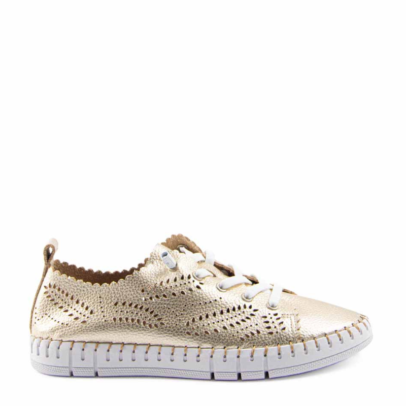 SNEAKER TROQUELADA PLATINO CRETA014