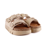 BIO DOBLE HEBILLA TEJIDO CAMEL 27-3049