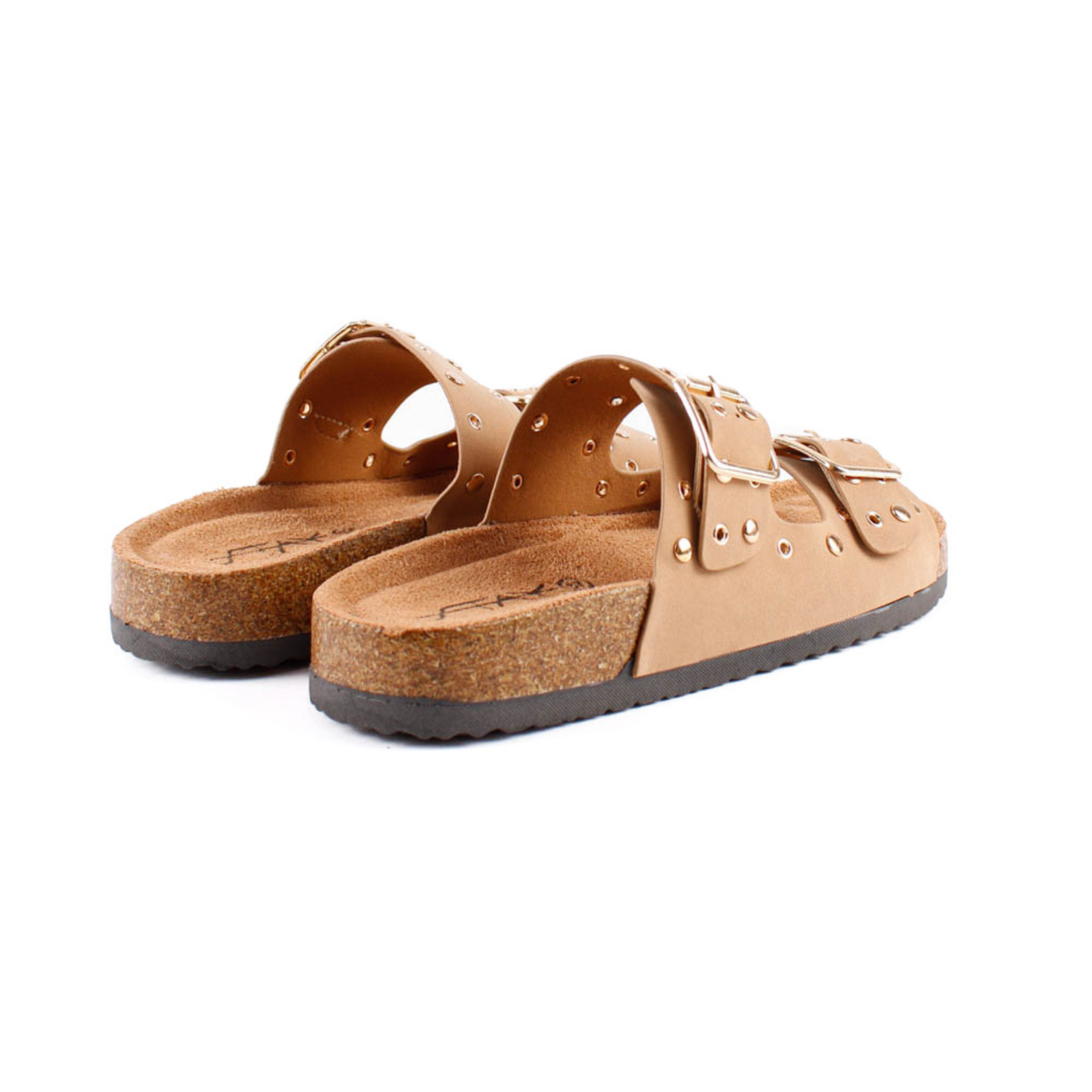 BIO DOBLE HEBILLA TACHAS BEIGE 18-3026