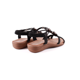 SANDALIA TIRAS MADERA NEGRO ABZ28685
