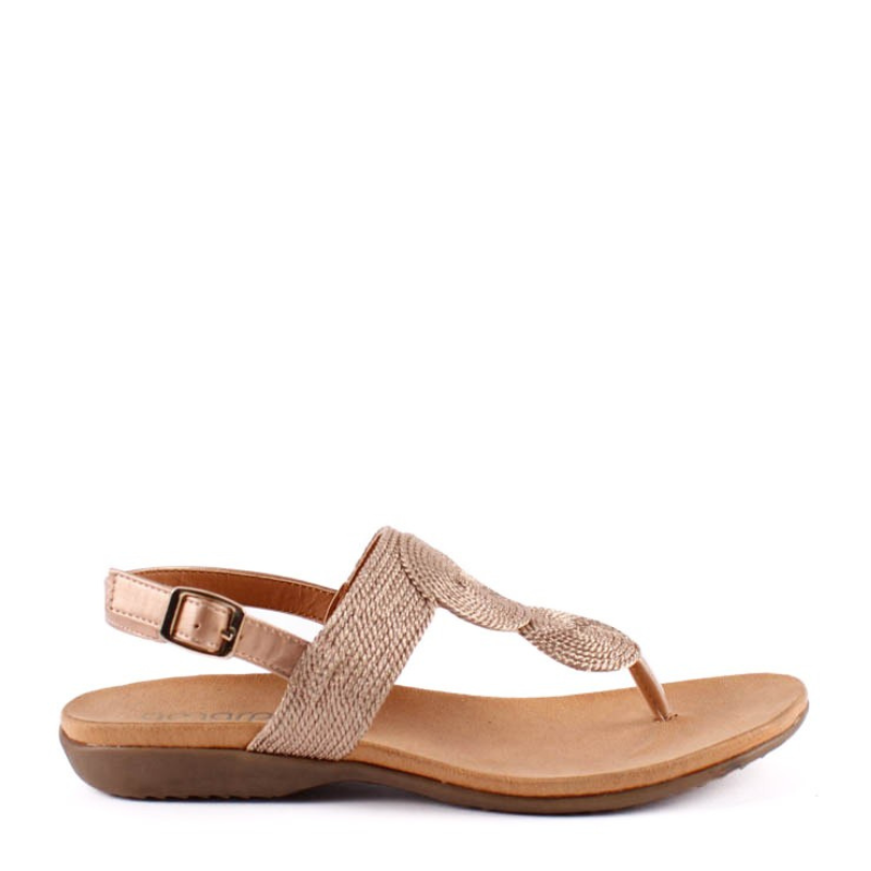 SANDALIA DEDO TRENZA BRONCE ABZ23573
