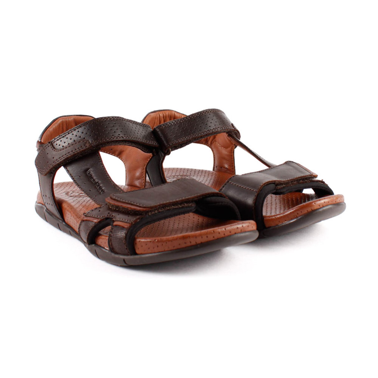 SANDALIA VELCROS MARRON 1001