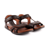 SANDALIA VELCROS MARRON 1001