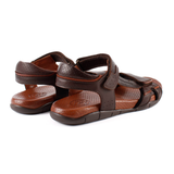SANDALIA VELCROS MARRON 1001