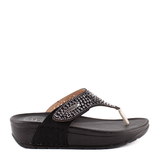 ESCLAVA STRASS VELCRO NERO 38187KB