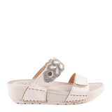 SANDALIA VELCROS STRASS BIANCO 38172KZ