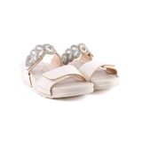 SANDALIA VELCROS STRASS BIANCO 38172KZ