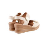 SANDALIA VELCROS CREMA 11054