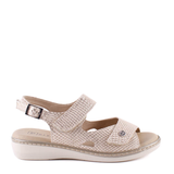 SANDALIA DOBLE VELCRO ORO 10300
