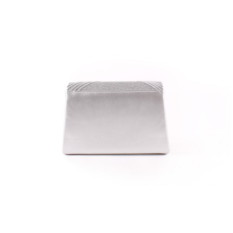 CARTERA SOLAPA X BRILLO PLATA