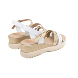 SANDALIA TIRAS BLANCO ORO 3269
