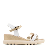 SANDALIA TIRAS BLANCO ORO 3269