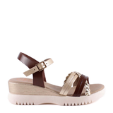 SANDALIA TIRAS MOKA ORO 3269
