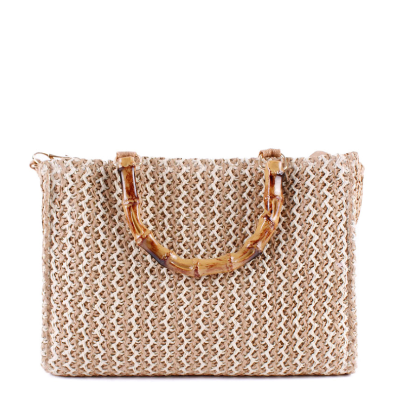 BOLSO ASA BAMBU BEIGE