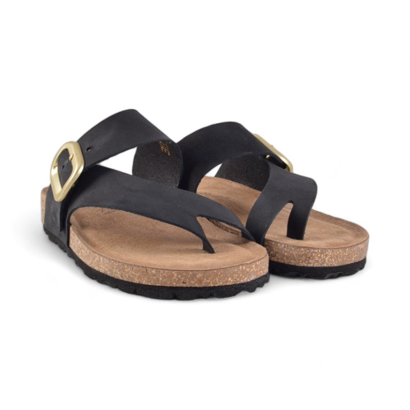 SANDALIA BIODEDO HEBILLA NEGRO JERBA113