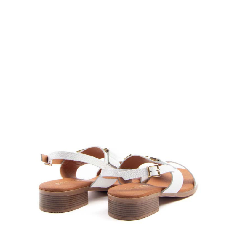 SANDALIA ADORNO METALICO BLANCO 5892