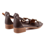 SANDALIA TALON APLIQUE MARRON 5891