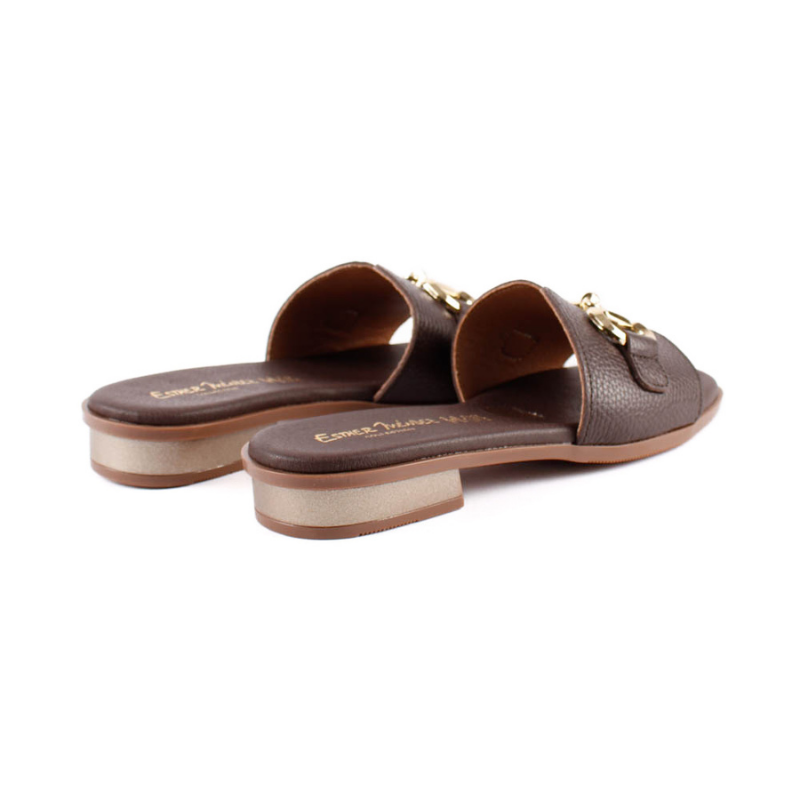 SANDALIA PALA ADORNO MARRON 5872