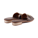 SANDALIA PALA ADORNO MARRON 5872