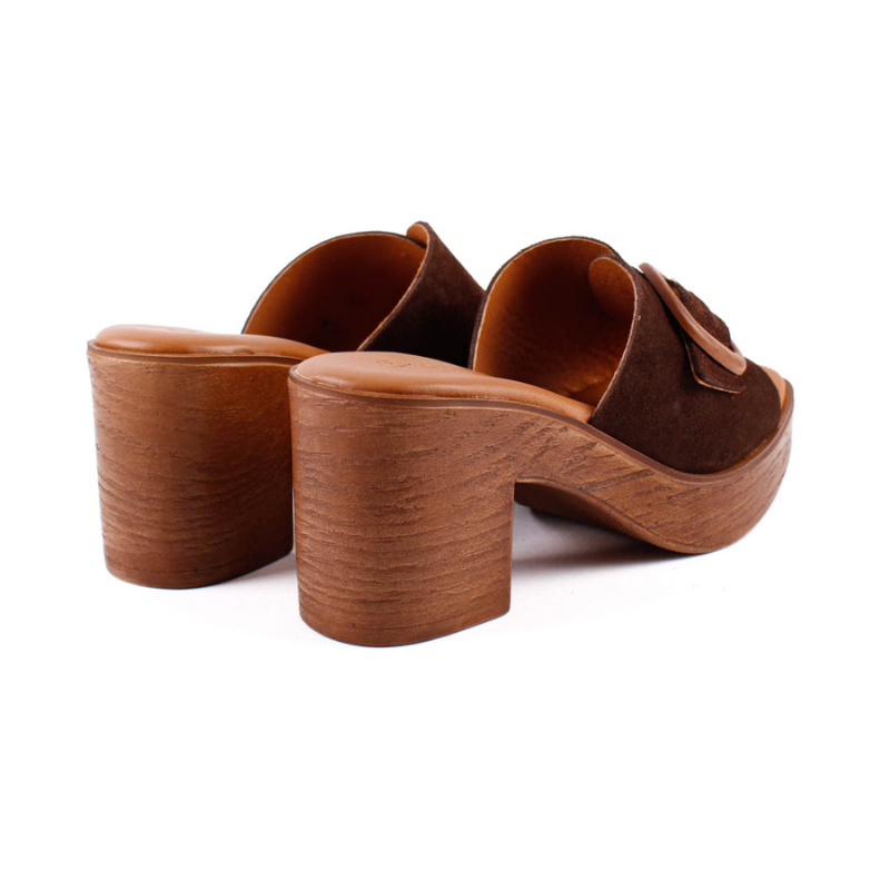 SANDALIA PALA HEBILLA MARRON 957