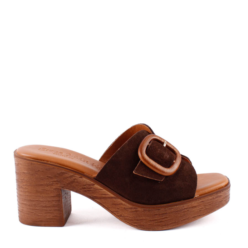 SANDALIA PALA HEBILLA MARRON 957