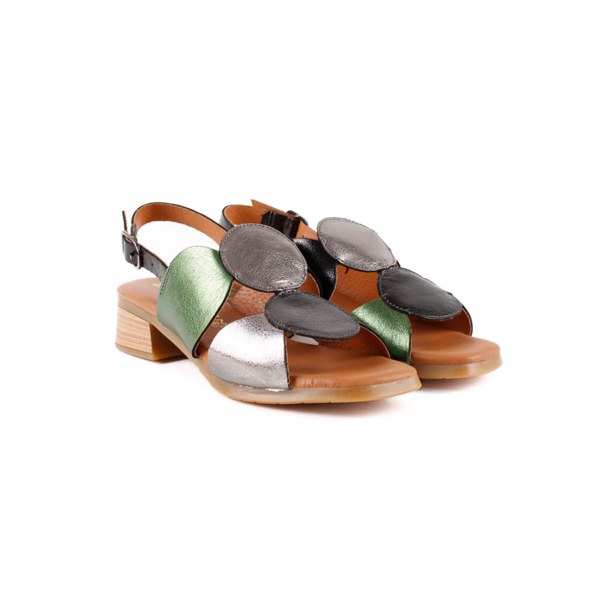 SANDALIA CIRCULOS MULTI NEGRO 2684