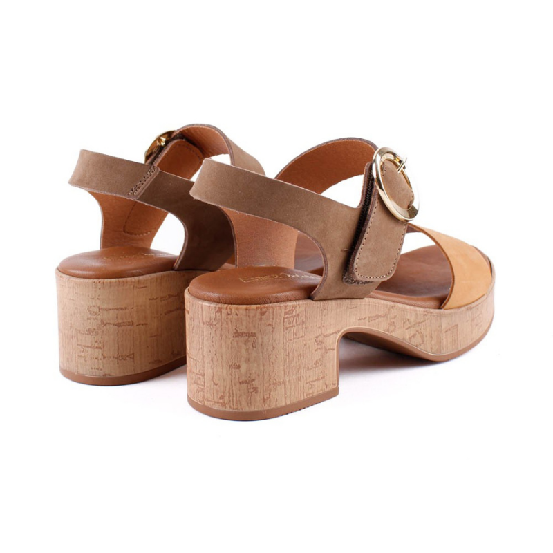 SANDALIA HEBILLA COMBI NUEZ T-146860
