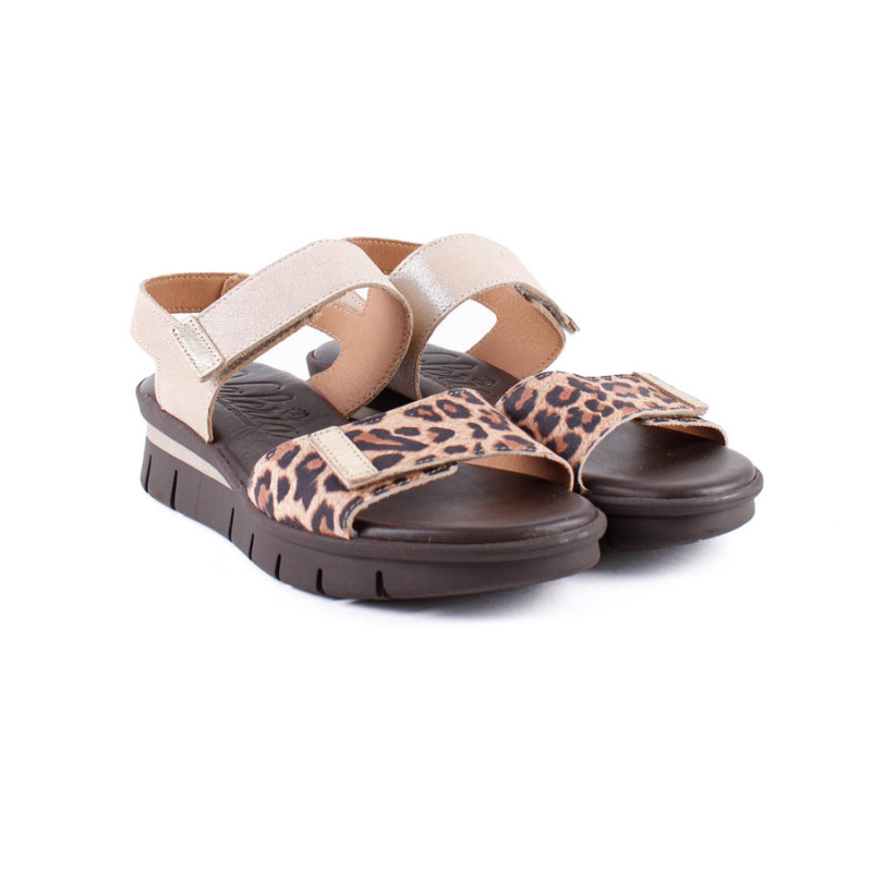 SANDALIA DOBLE VELCRO BEIGE 2606