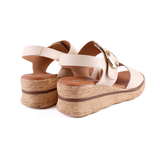 SANDALIA HEBILLA VELCRO BEIGE 518