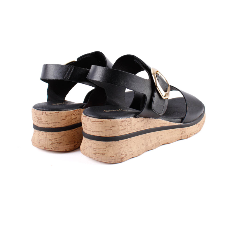 SANDALIA HEBILLA VELCRO NEGRO 518