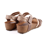 SANDALIA BIO VELCRO PARDO BEIGE 5338