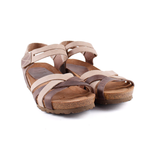 SANDALIA BIO VELCRO PARDO BEIGE 5338