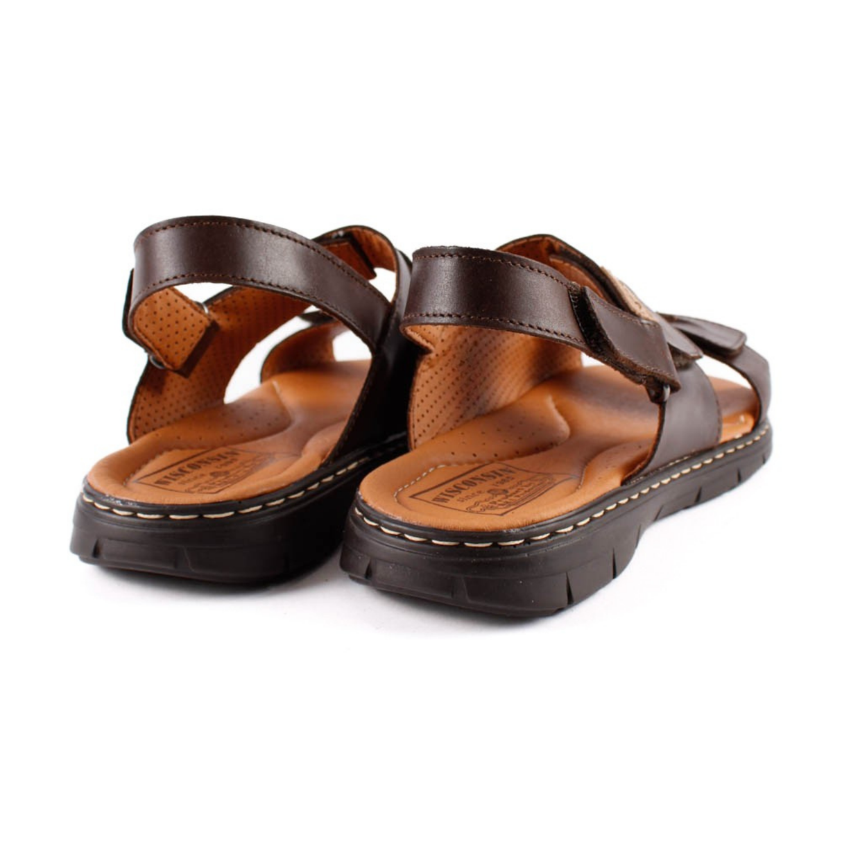 SANDALIA VELCROS CORREA MARRON 25012