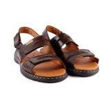 SANDALIA VELCROS CORREA MARRON 25012