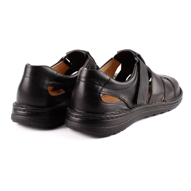 SANDALIA CERRADA VELCRO NEGRO 929