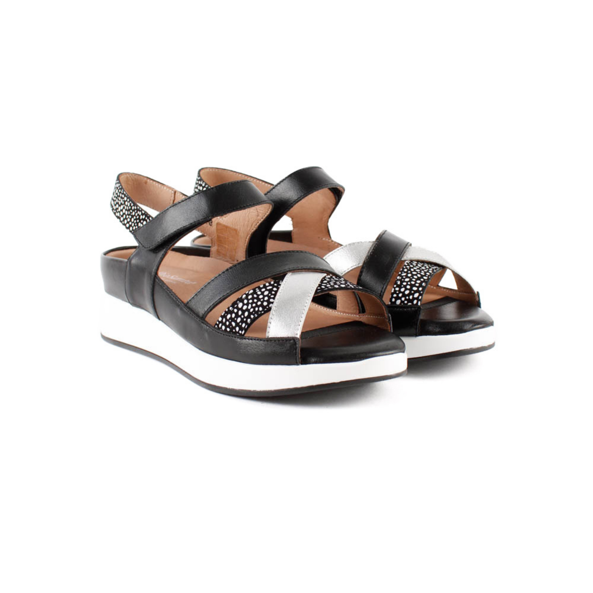SANDALIA TIRAS DAMA NEGRO 260424