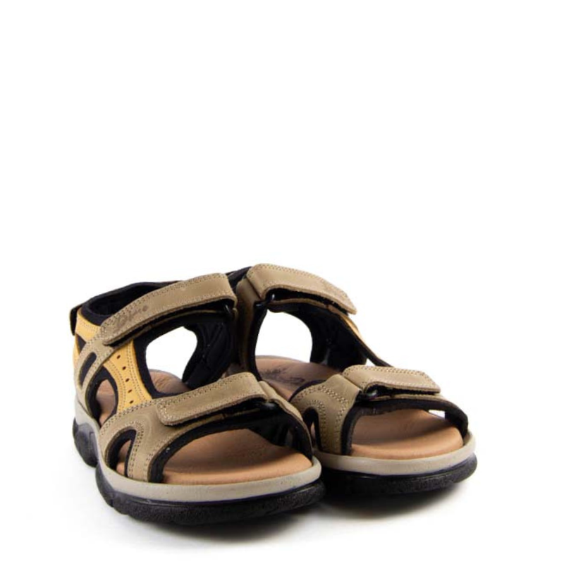 SANDALIA VELCRO KAKI MOSTAZA 2 7040