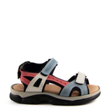 SANDALIA VELCROS AZUL BLANCO 7040